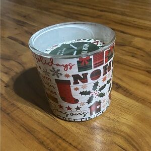 Merry Christmas Warm & Cozy Holiday Candle With Decorated Glass Size 11.5 Ounces